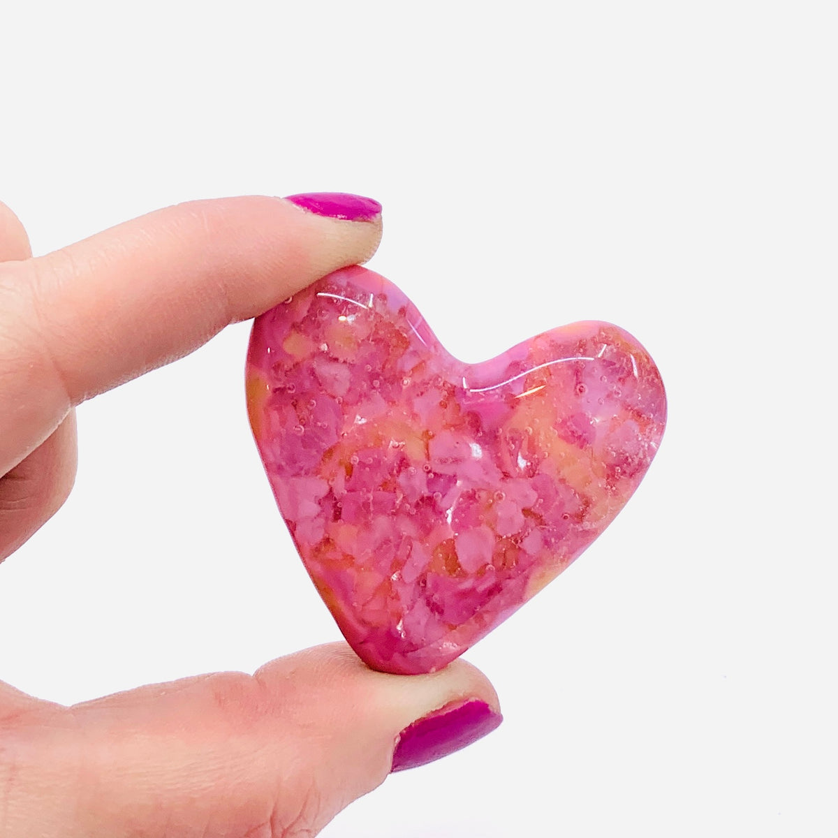 Love Confetti Fused Pocket Hearts, Pink