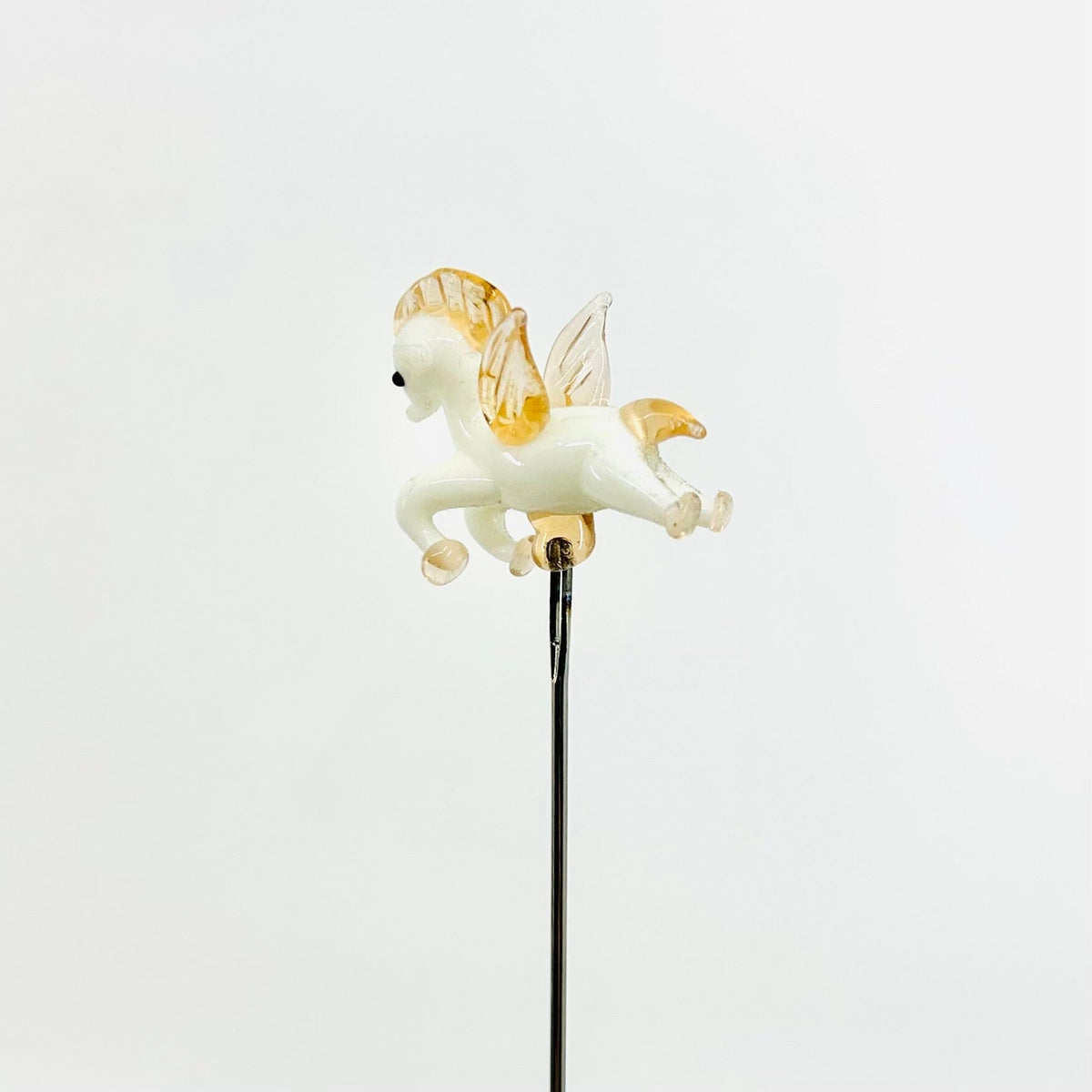 Tiny Glass Animal Garden Stake 21, Pegasus Decor - 