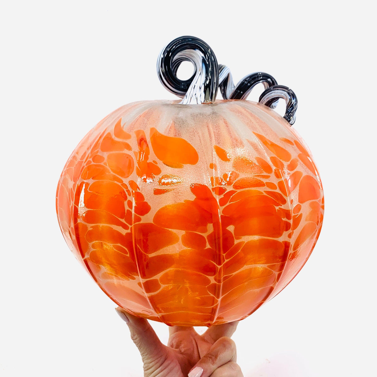 Daily Glow Pumpkin 412 Fall Large Daily Pumpkin Luke Adams Glass Blowing Studio 