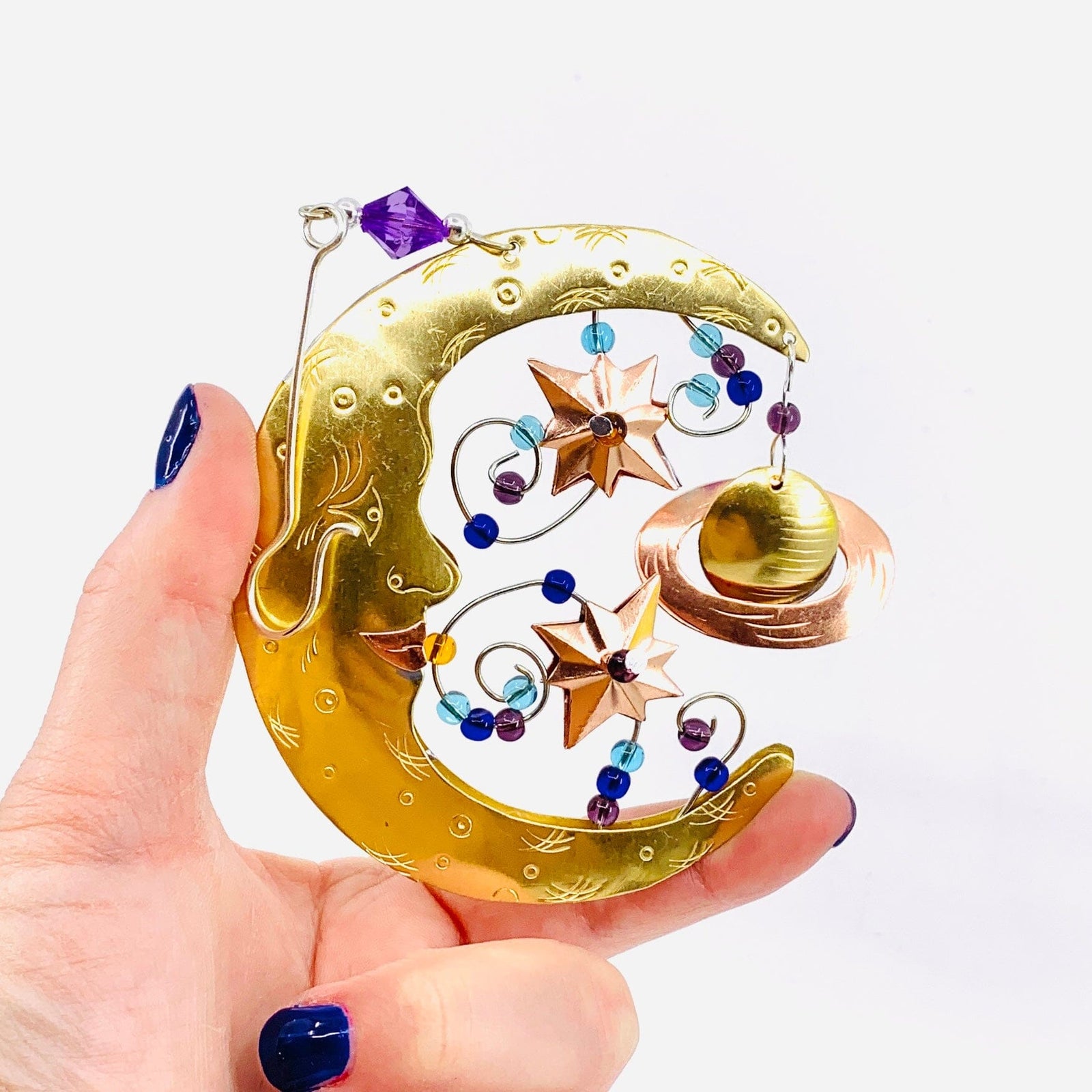 Mixed Metal Ornament The Night Sky Miniature Pilgrim Imports 