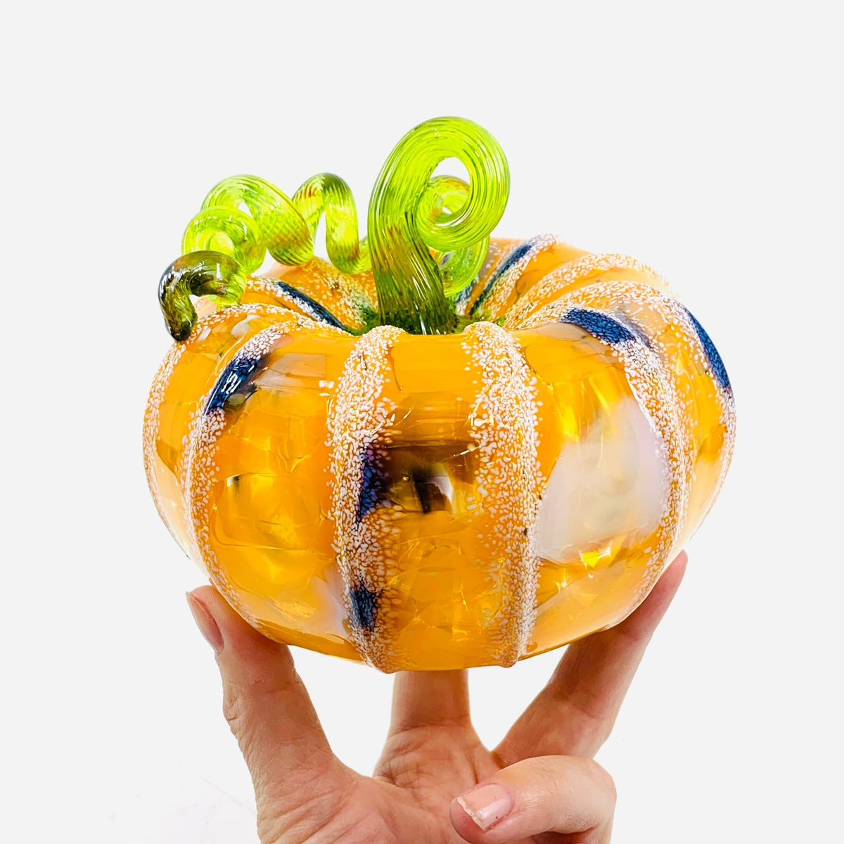 Daily Pumpkin 1291 Squat Daily Pumpkin Luke Adams Glass Blowing Studio 