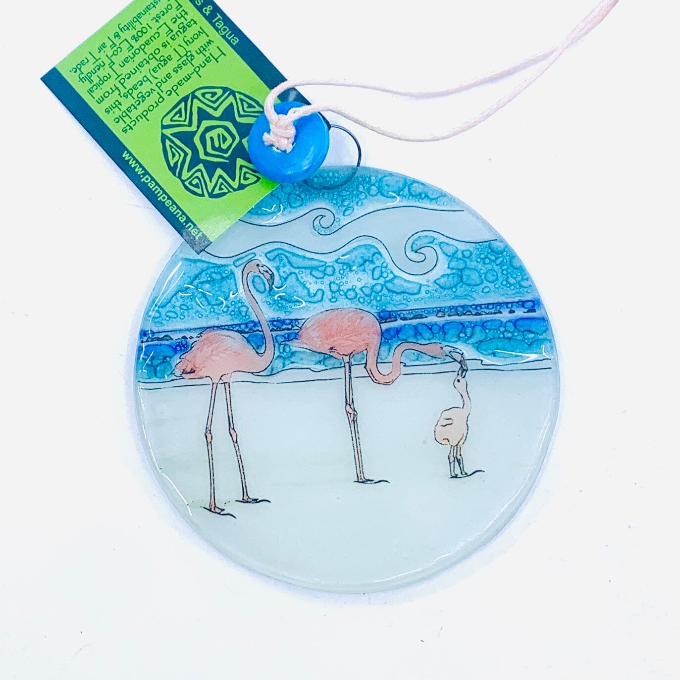 Fair Trade Ornament 66 Flamingo Family Ornament Pam Peana 