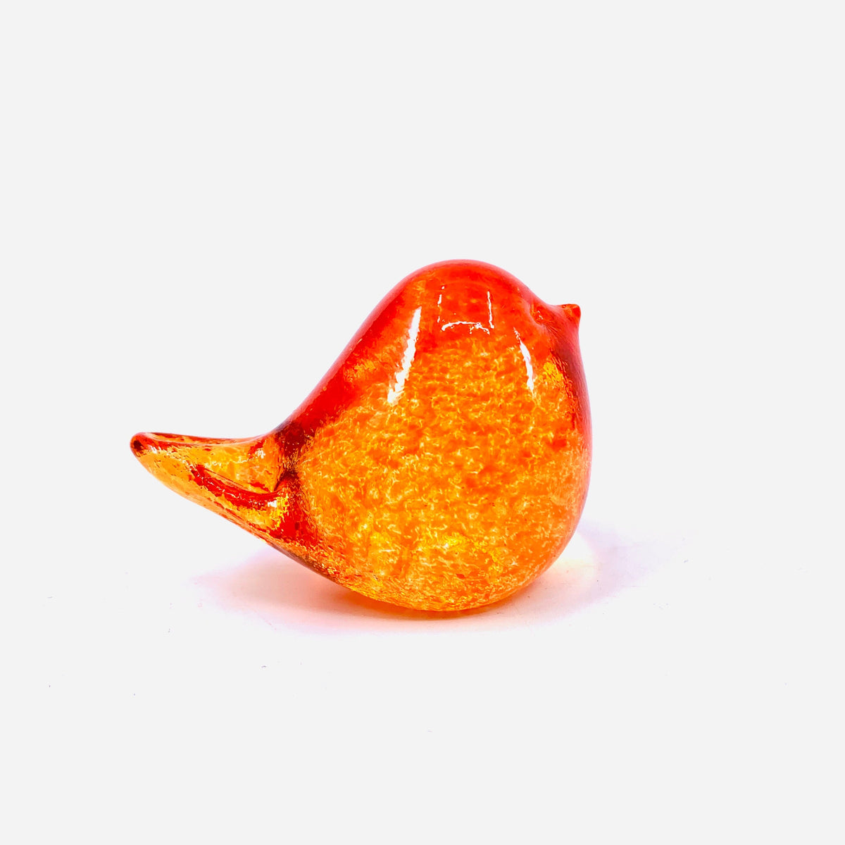 Little Glass Bird, Orange Miniature Henrietta Glass 