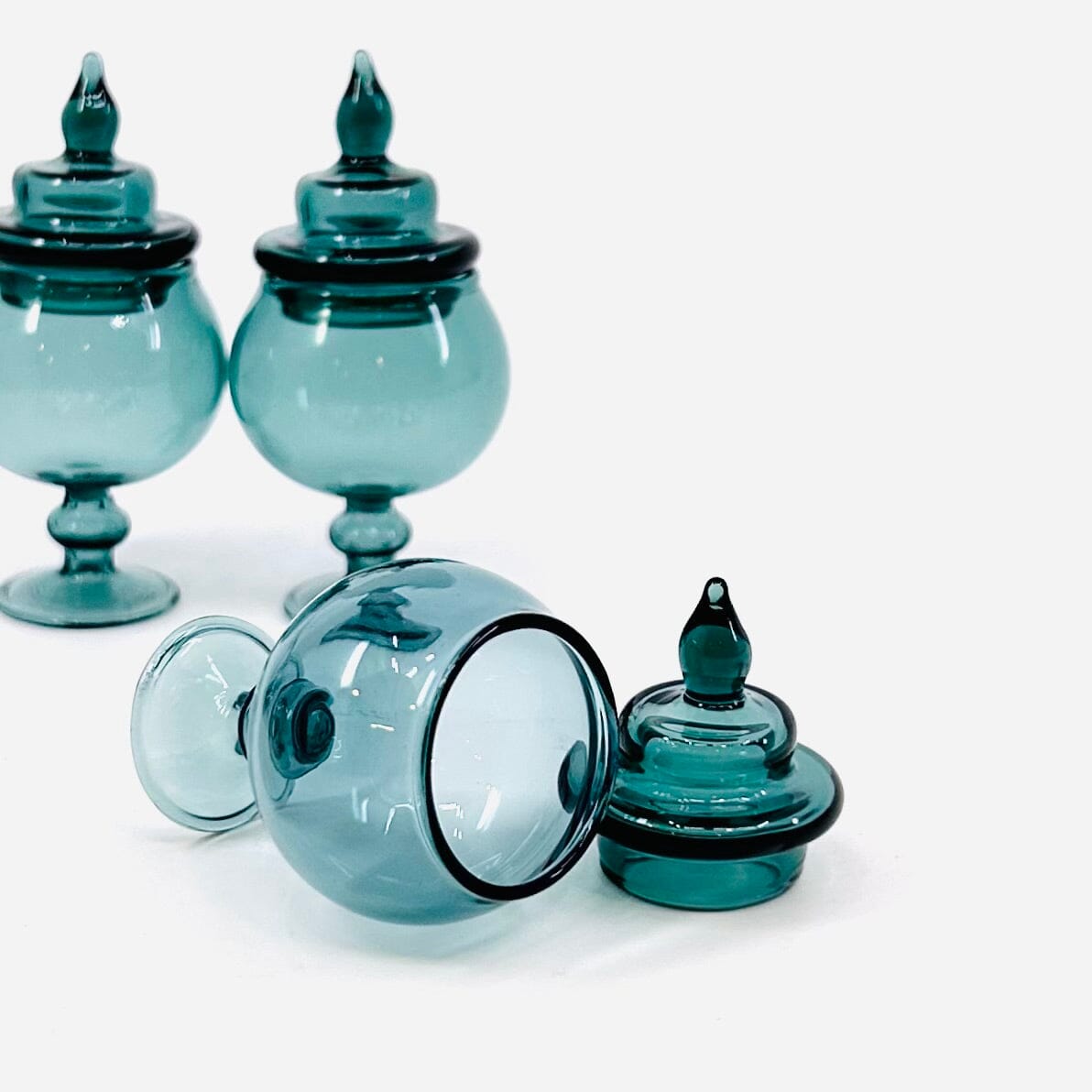 Tiniest Glass Apothecary Jar, Sea Smoke Miniature - 