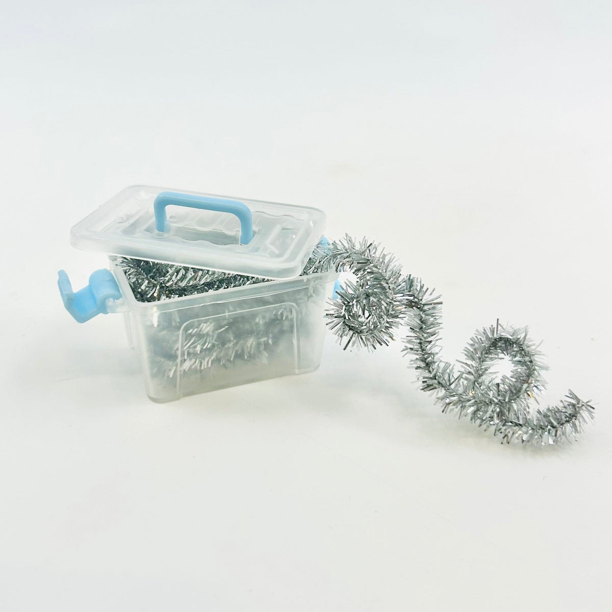 Tiny Attic Tote of Christmas Garland, Silver Miniature - 