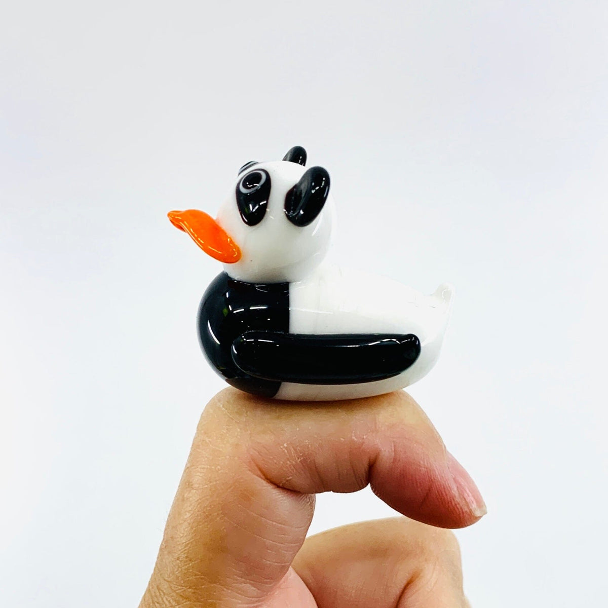 Panda - Mini Glass Rubber Duck Miniature Alex 