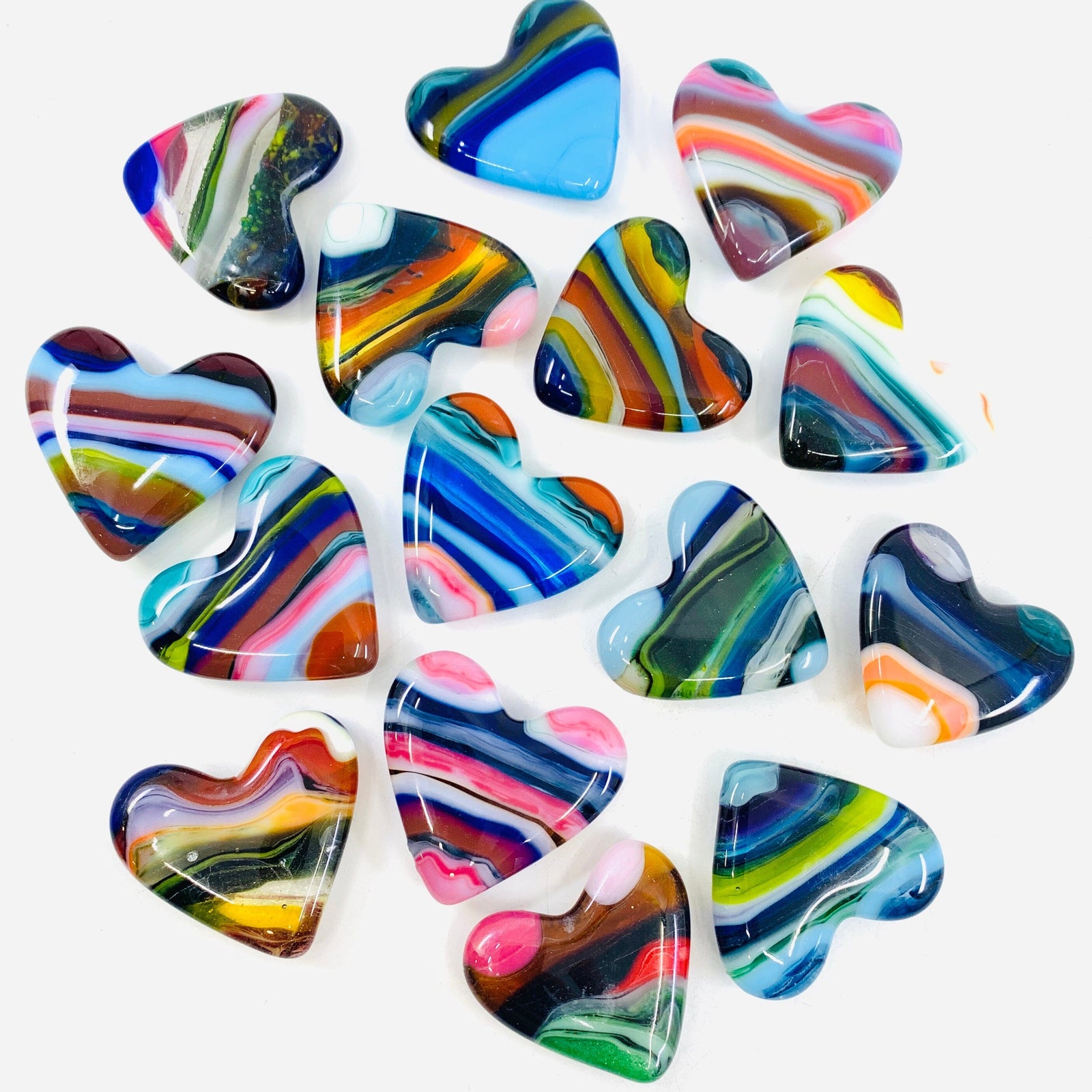 LAST ONE - Mystery Fused Glass Pocket Heart Miniature Glimmer Glass Gifts 