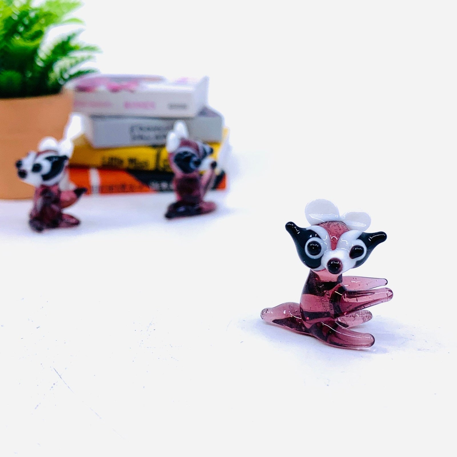 Tiny Glass Racoon 343 Miniature GANZ 