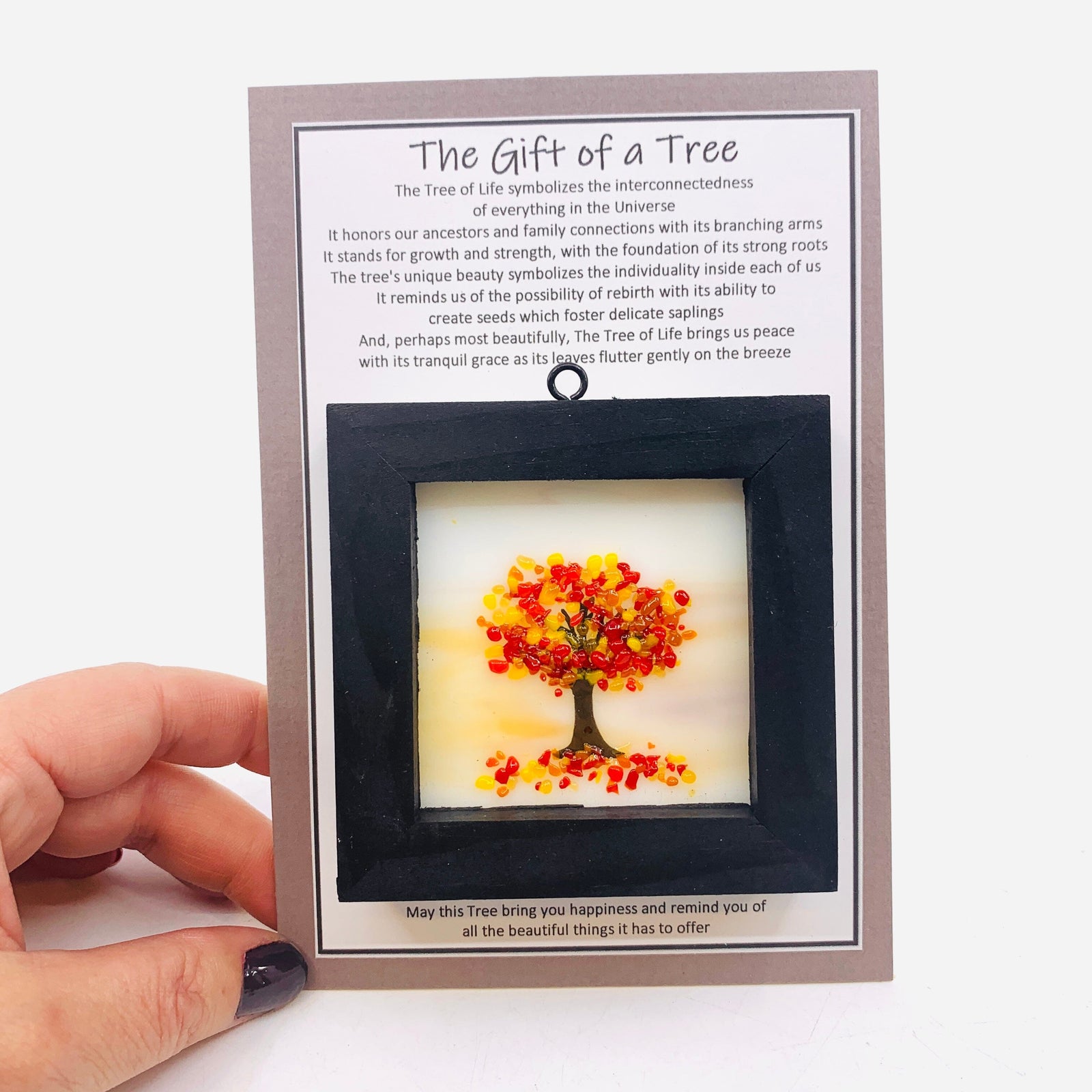 Fused Glass Tree of Life Shadow Box 73 Decor Glimmer Glass Gifts 