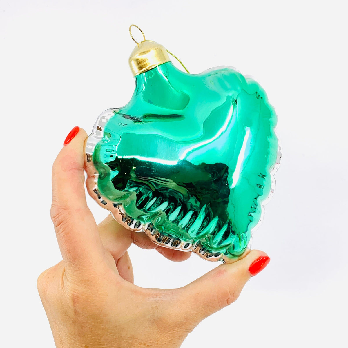 Balloon Heart Ornament 87, Teal Ornament One Hundred 80 Degrees 