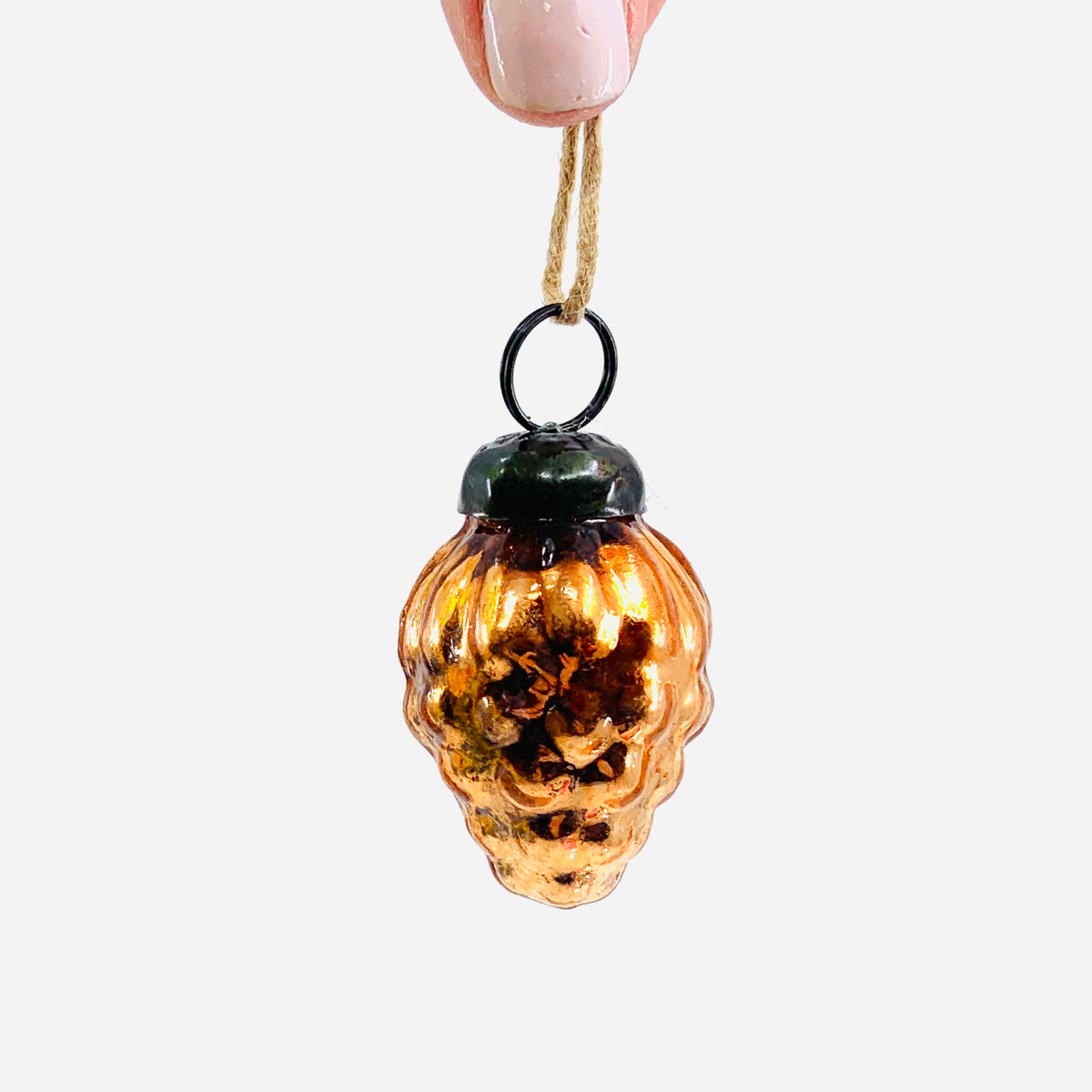 Copper Pine Cone Ornament