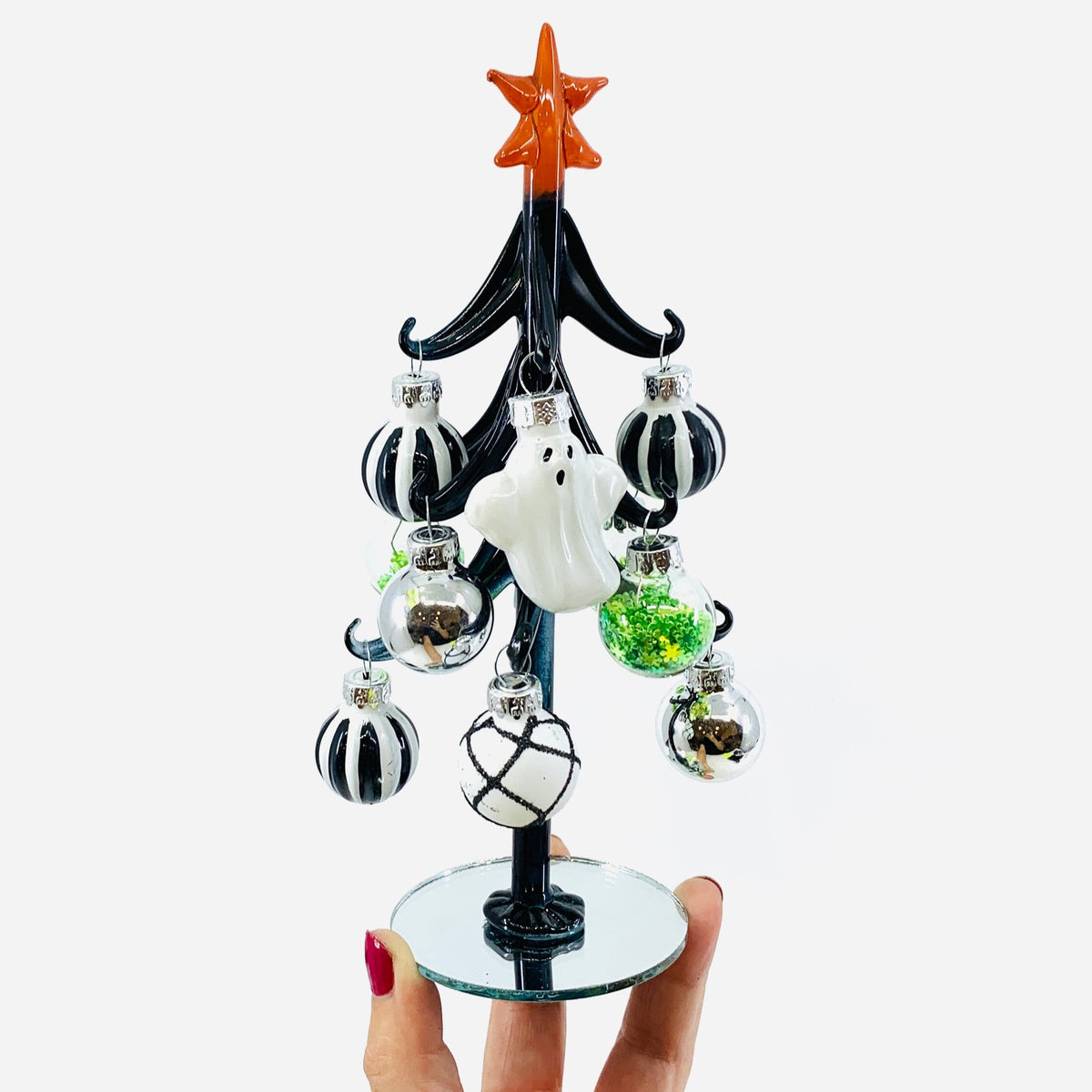 Glass Halloween Tree - Ghoul 30 Decor GANZ 