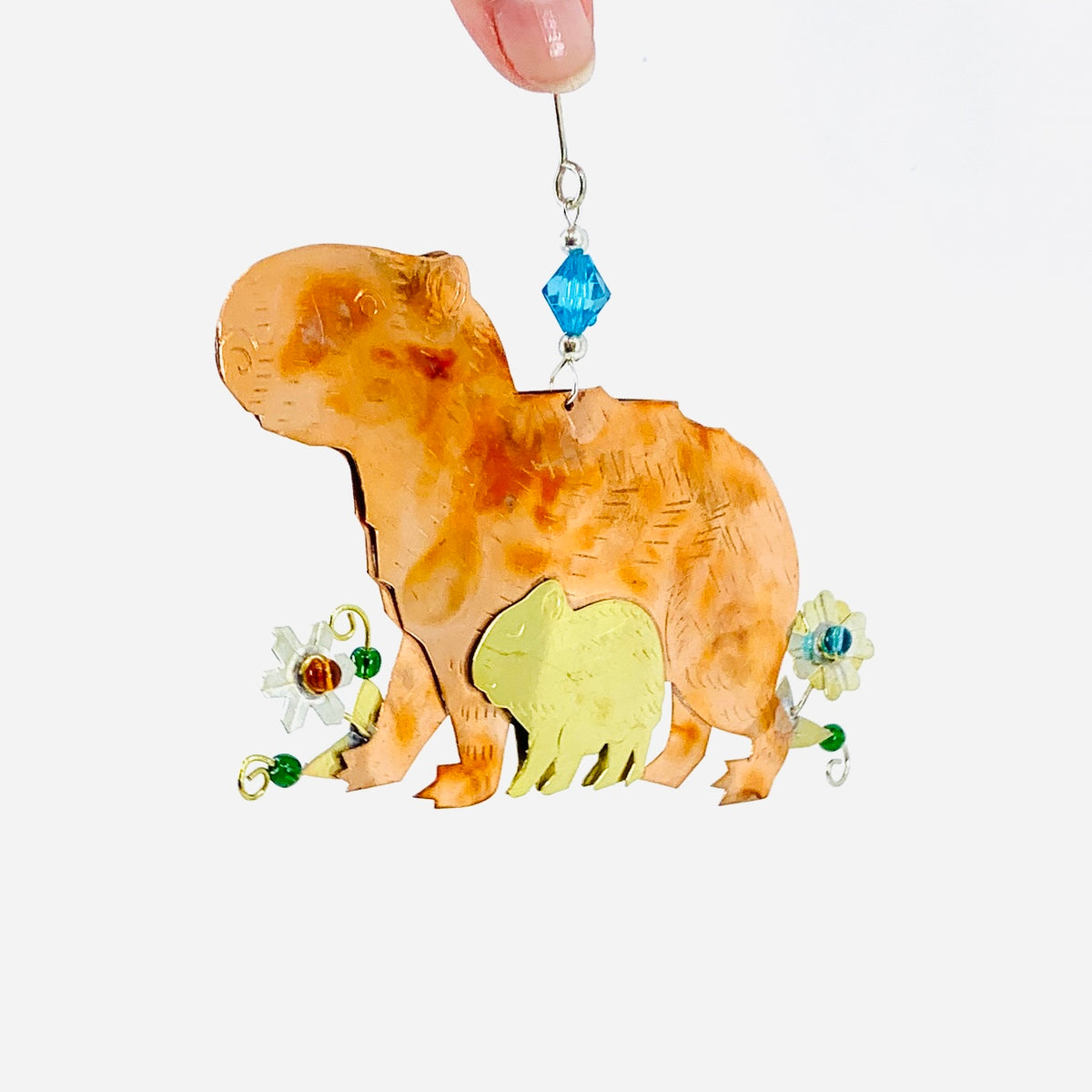 Mixed Metal Ornament, Capybara