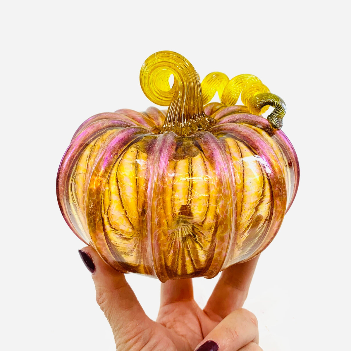 Daily Pumpkin 46 Fall Shimmer Squat Daily Pumpkin Luke Adams Glass Blowing Studio 