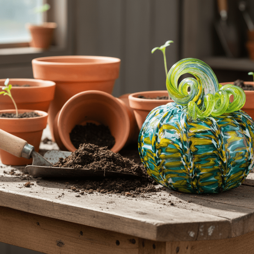 Daily Pumpkin 3820 Squat Gabby Luke Adams Glass Blowing Studio 