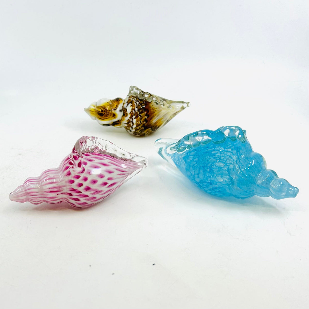 Glass Seashell, Blue Decor Chesapeake Bay 