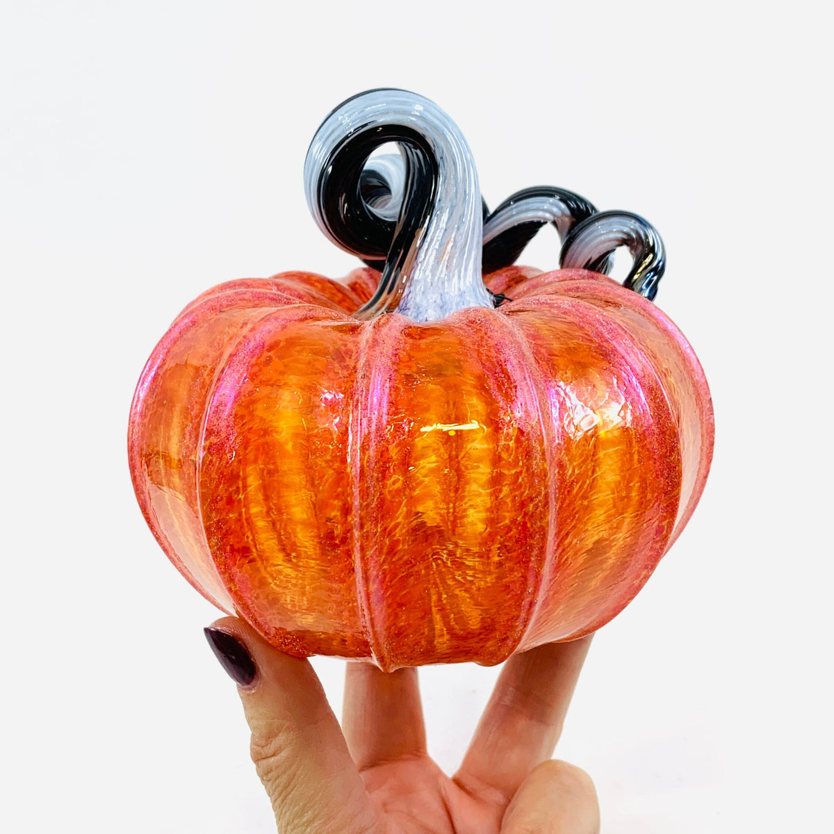 Daily Pumpkin 67 Fall Shimmer Squat Daily Pumpkin Luke Adams Glass Blowing Studio 