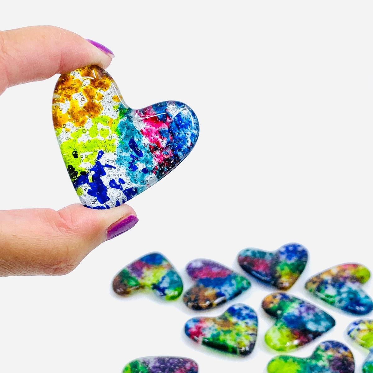 Fused Pocket Heart, Kaleidoscope Ltd Edition Miniature Jean 