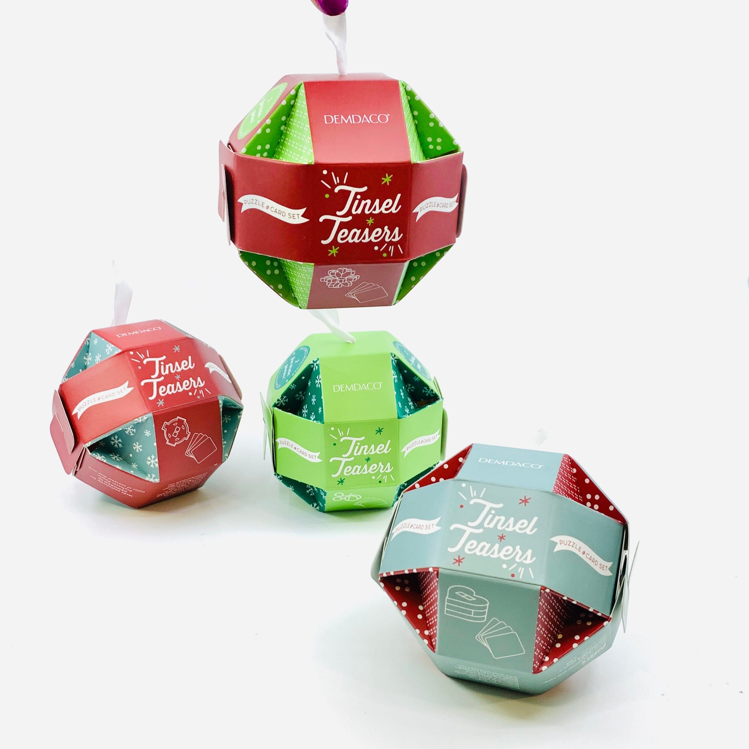 Tinsel Teasers Card and Puzzle Set - Luke Adams Glass Blowing Studio