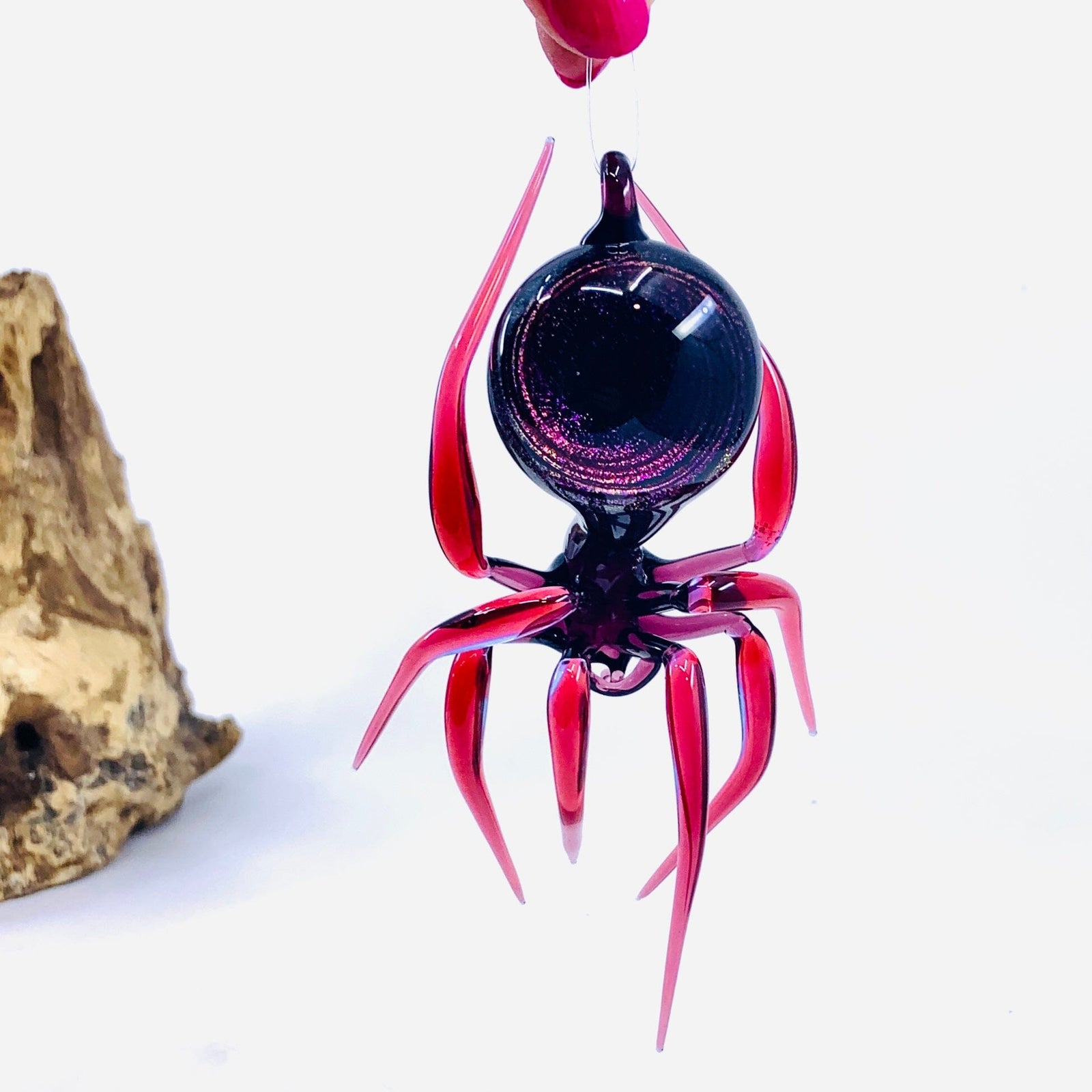 Glass Galaxy Spider Ornament, 27 Ornament WGK Glass Art Inc 