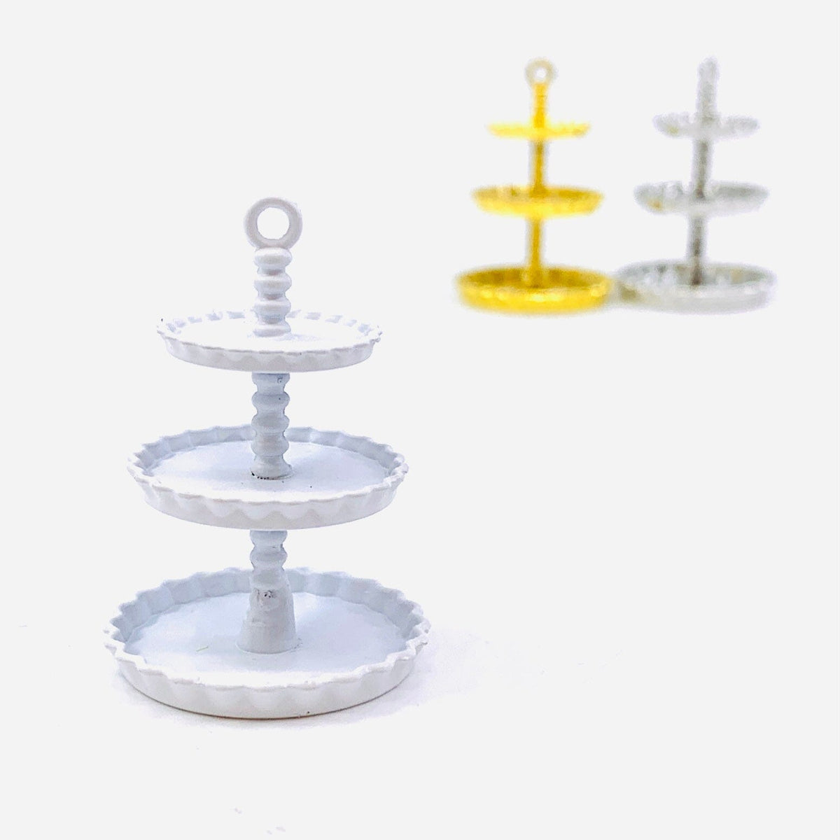 Tiniest Afternoon Tea Serving Stand, White Miniature - 