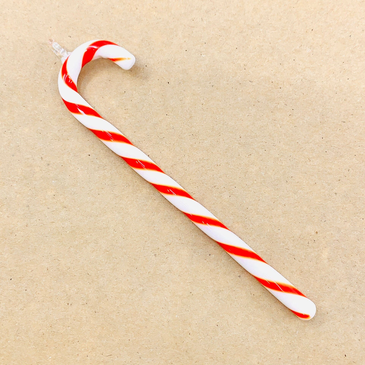 Glass Candy Cane Ornament 238, Peppermint Holiday - 