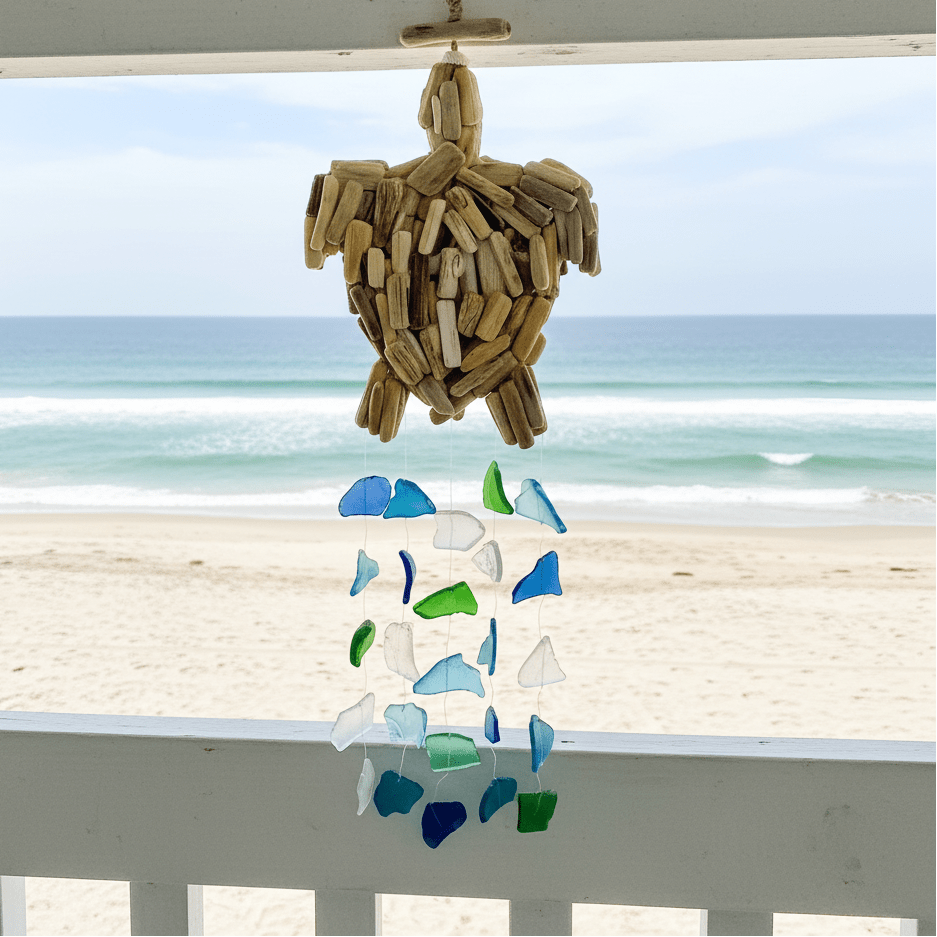 Sea Glass Turtle Wind Chime Chesapeake Bay 