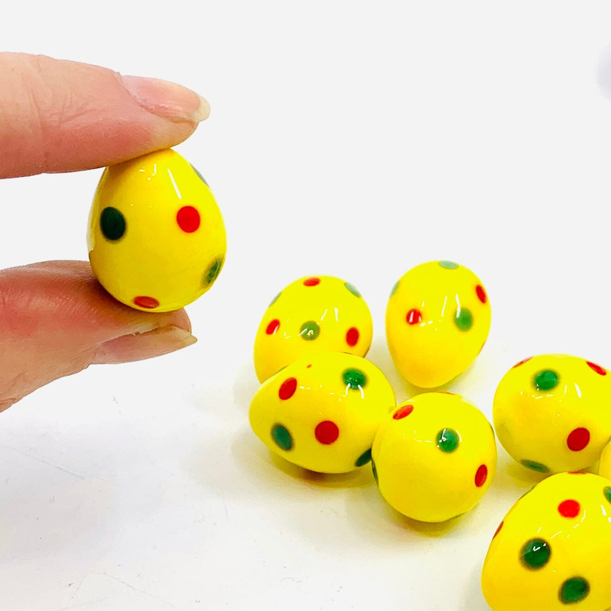 Mini Glass Egg, Yellow Miniature Amazon 