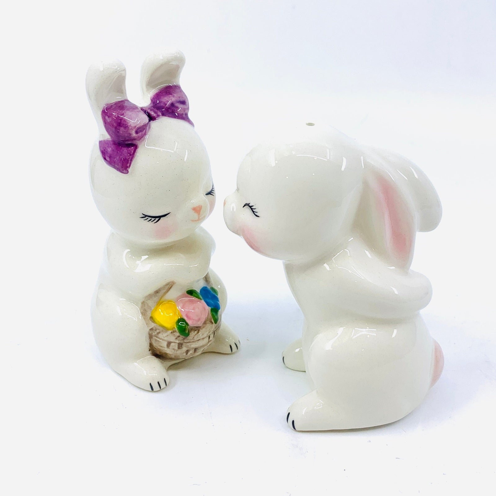 Kissing Bunnies Salt and Pepper Shakers COSMOS 