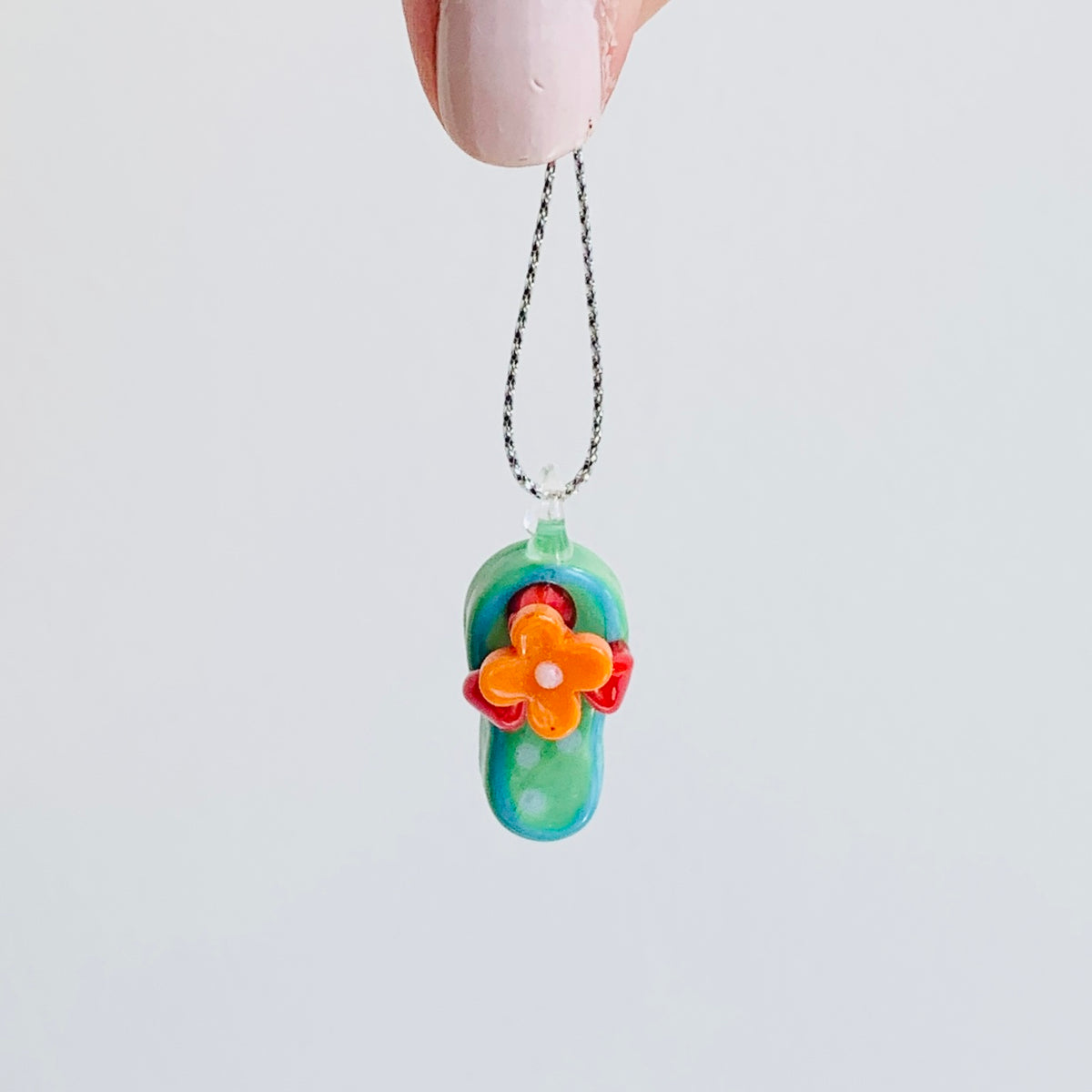 Glass Flip Flop Charms