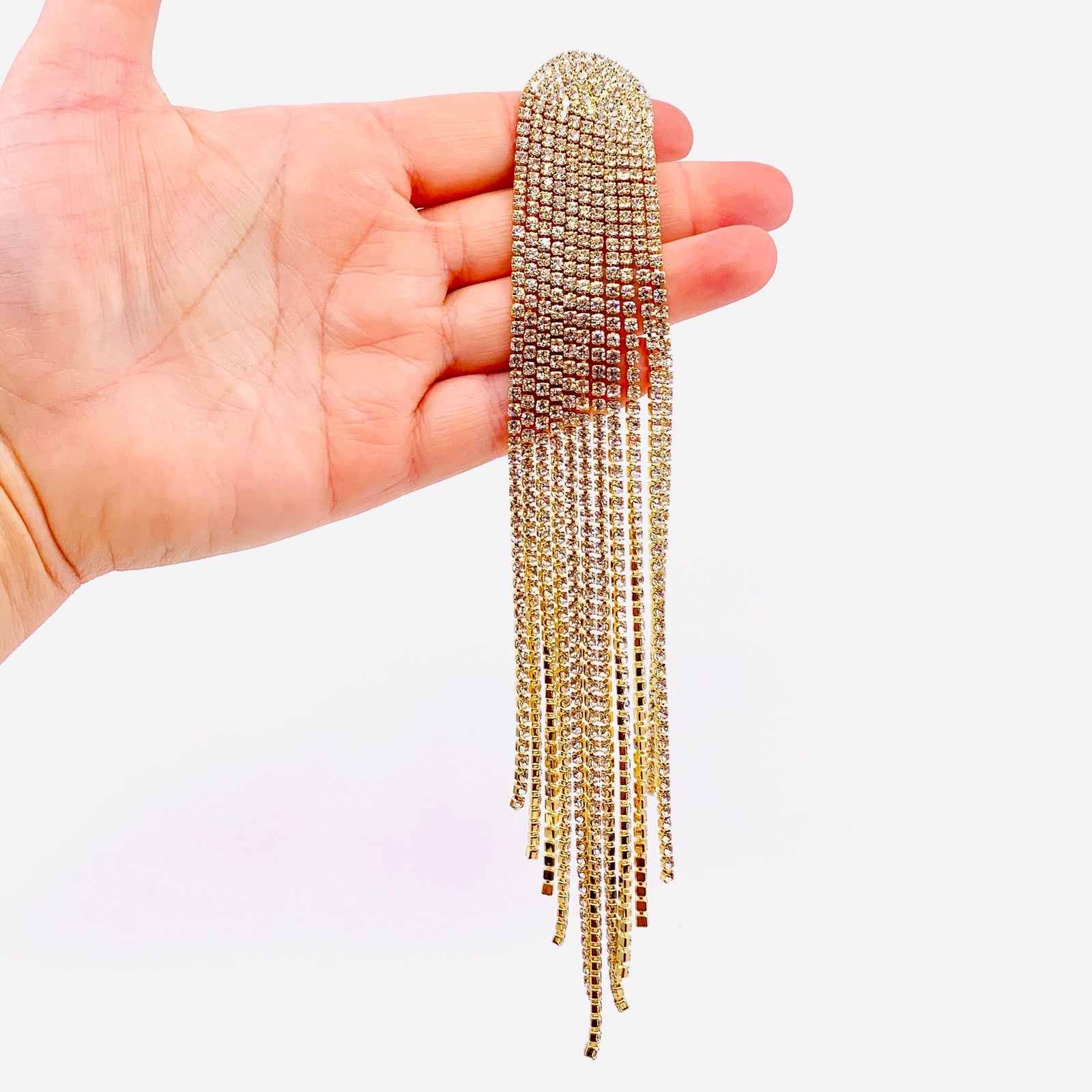 Diamond Sparkle Tassel Ornament Ornament One Hundred 80 Degrees Gold 