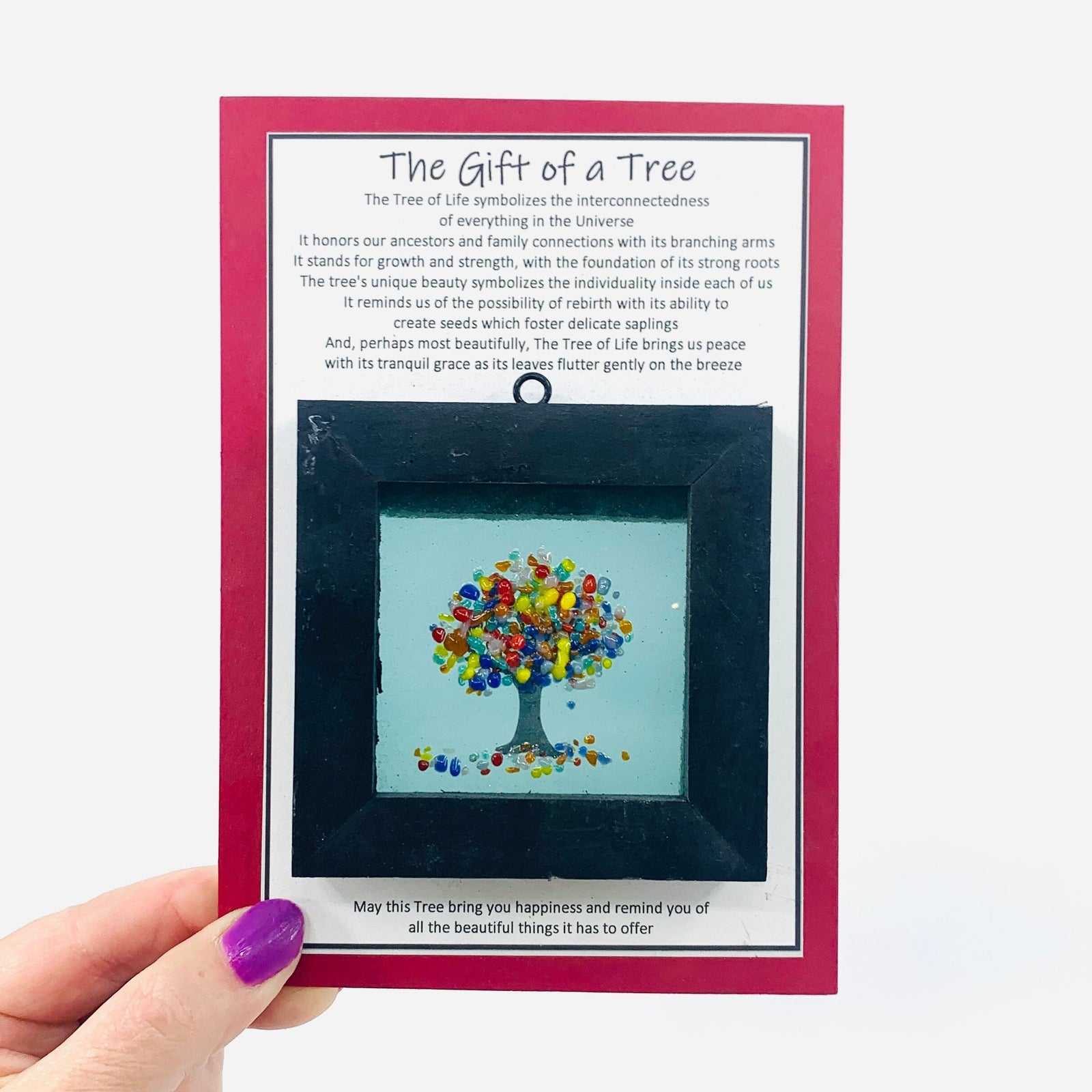 Fused Glass Tree of Life Shadow Box 200 Decor Glimmer Glass Gifts 