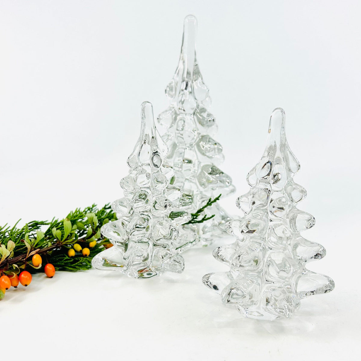6" Glass Whimsy Tree Diamond Star 