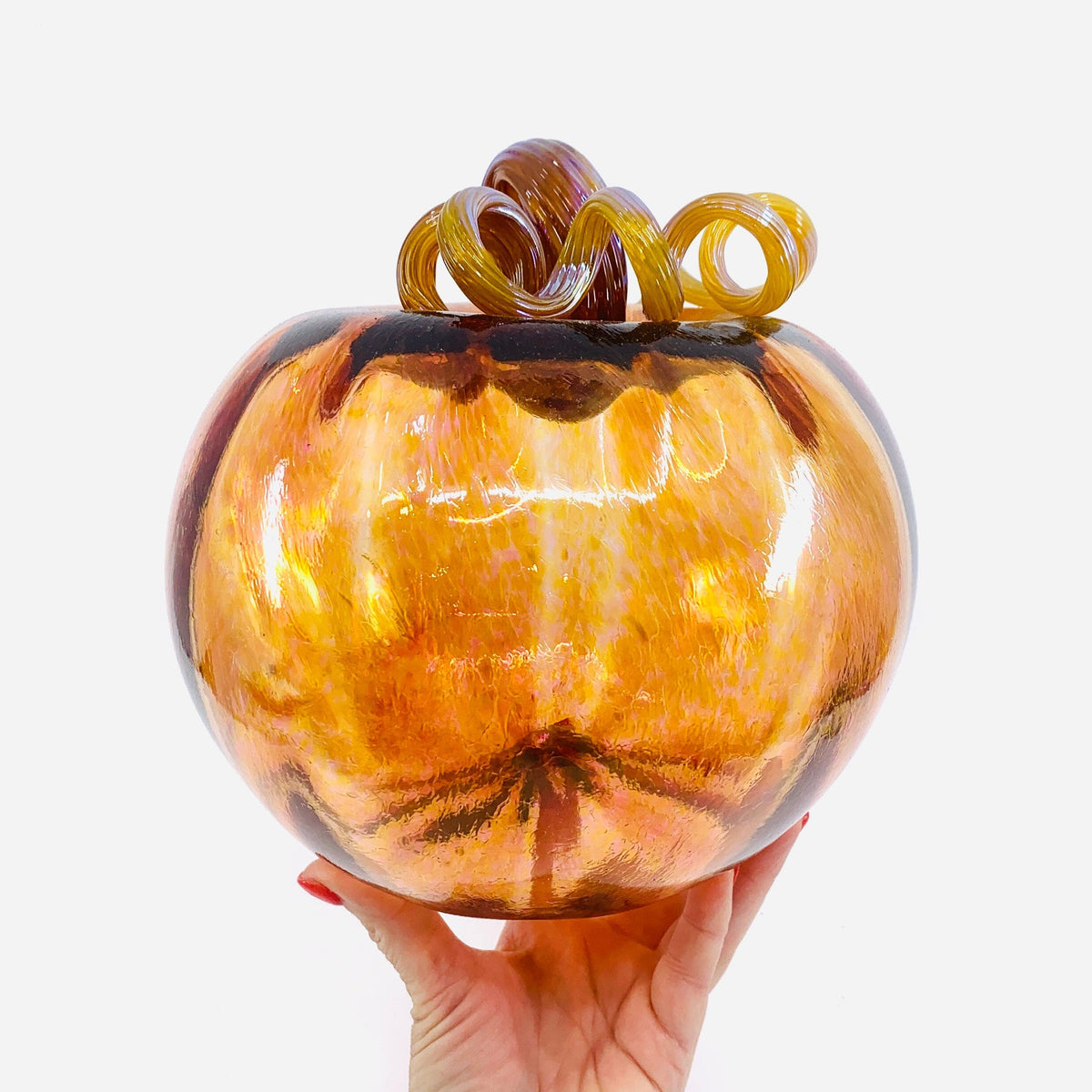 Daily Pumpkin 645 Holiday Large Gabby Luke Adams Glass Blowing Studio 