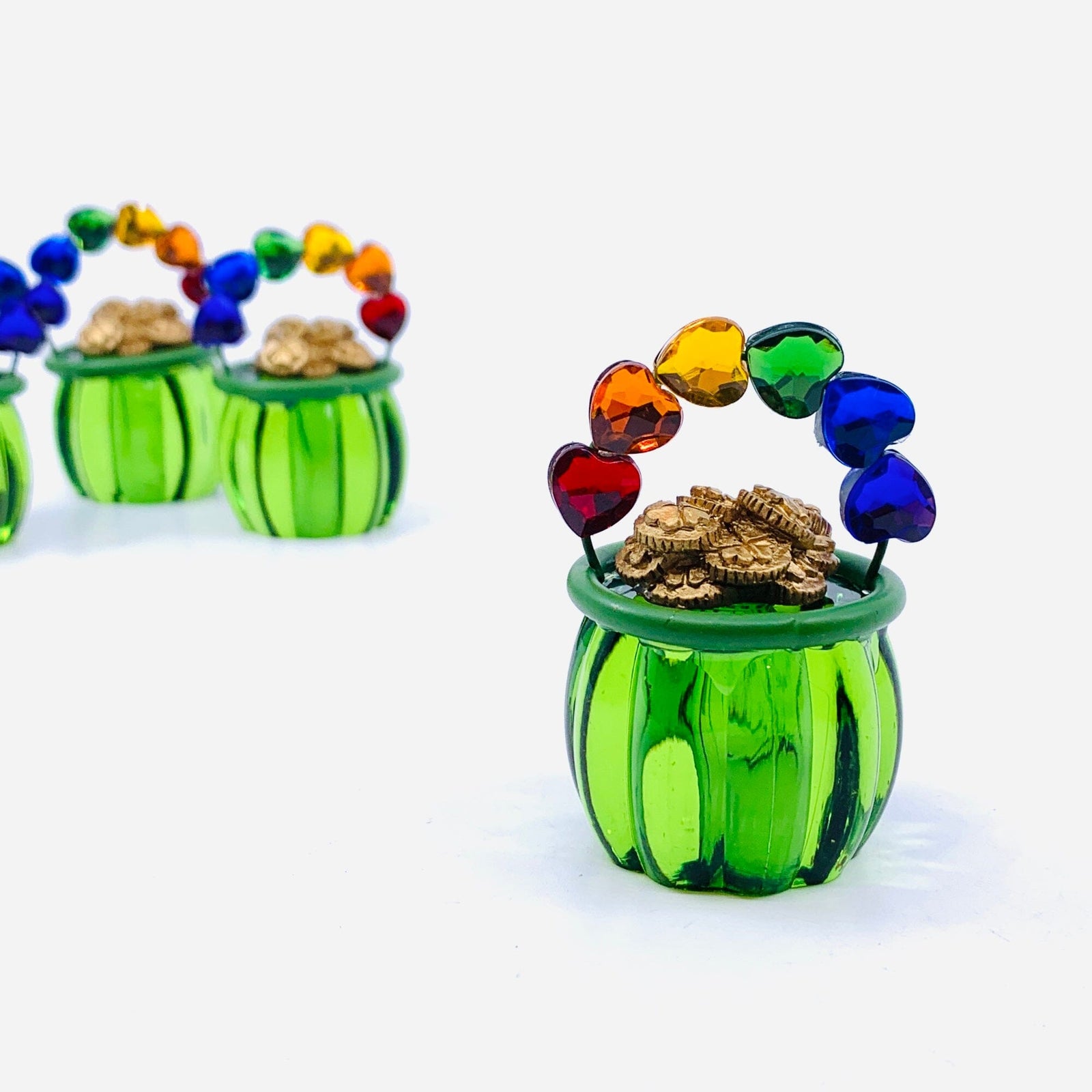 Acrylic Rainbow Lucky Pot of Gold Ornament GANZ 