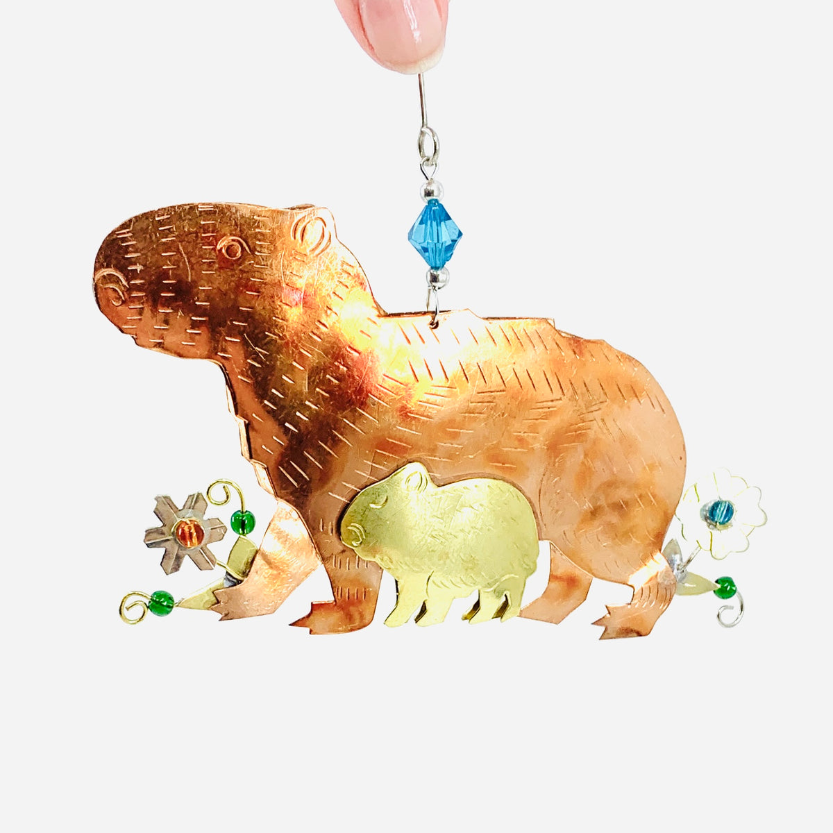 Mixed Metal Ornament, Capybara