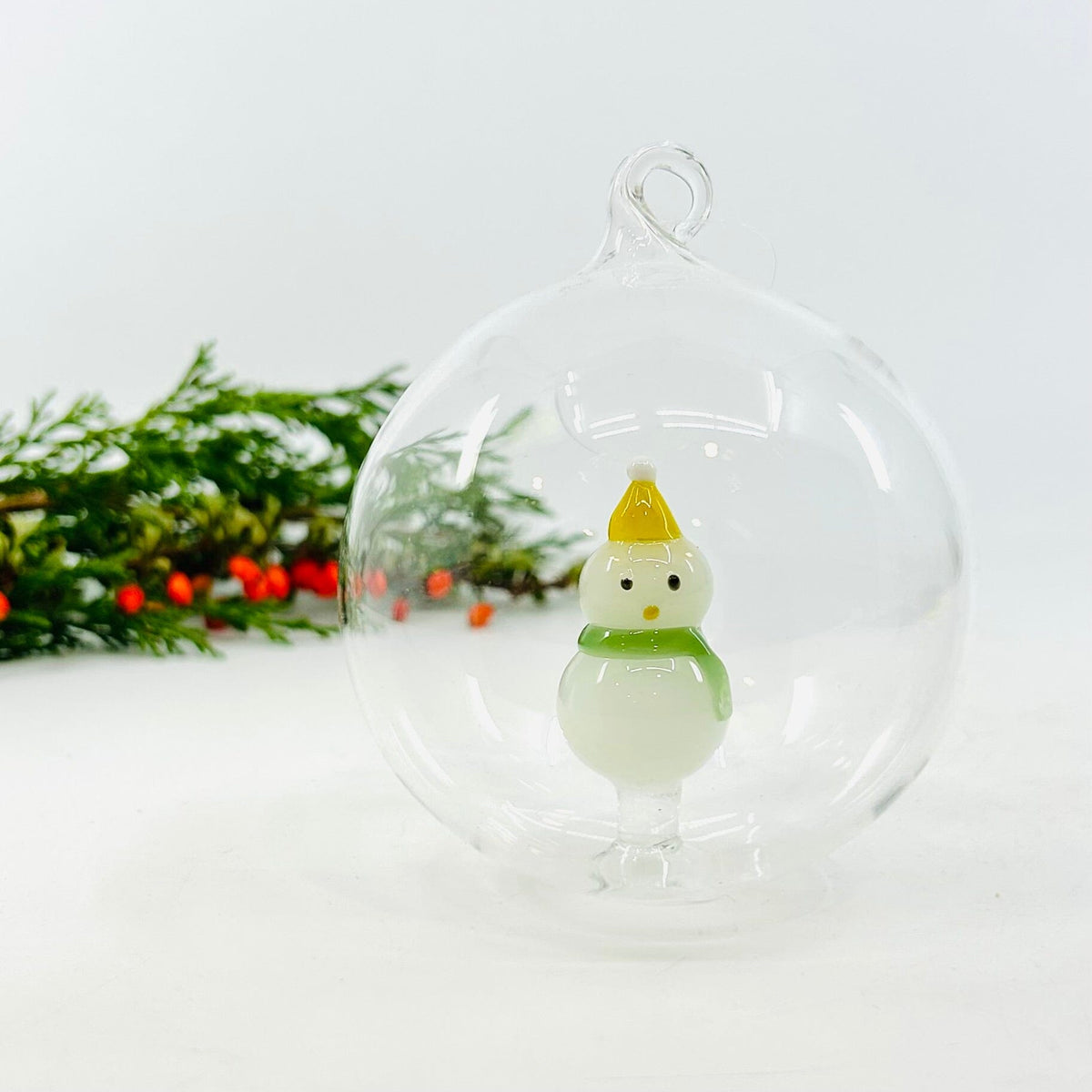 Glass Icon Ornament, Snowman ICHENDORF 