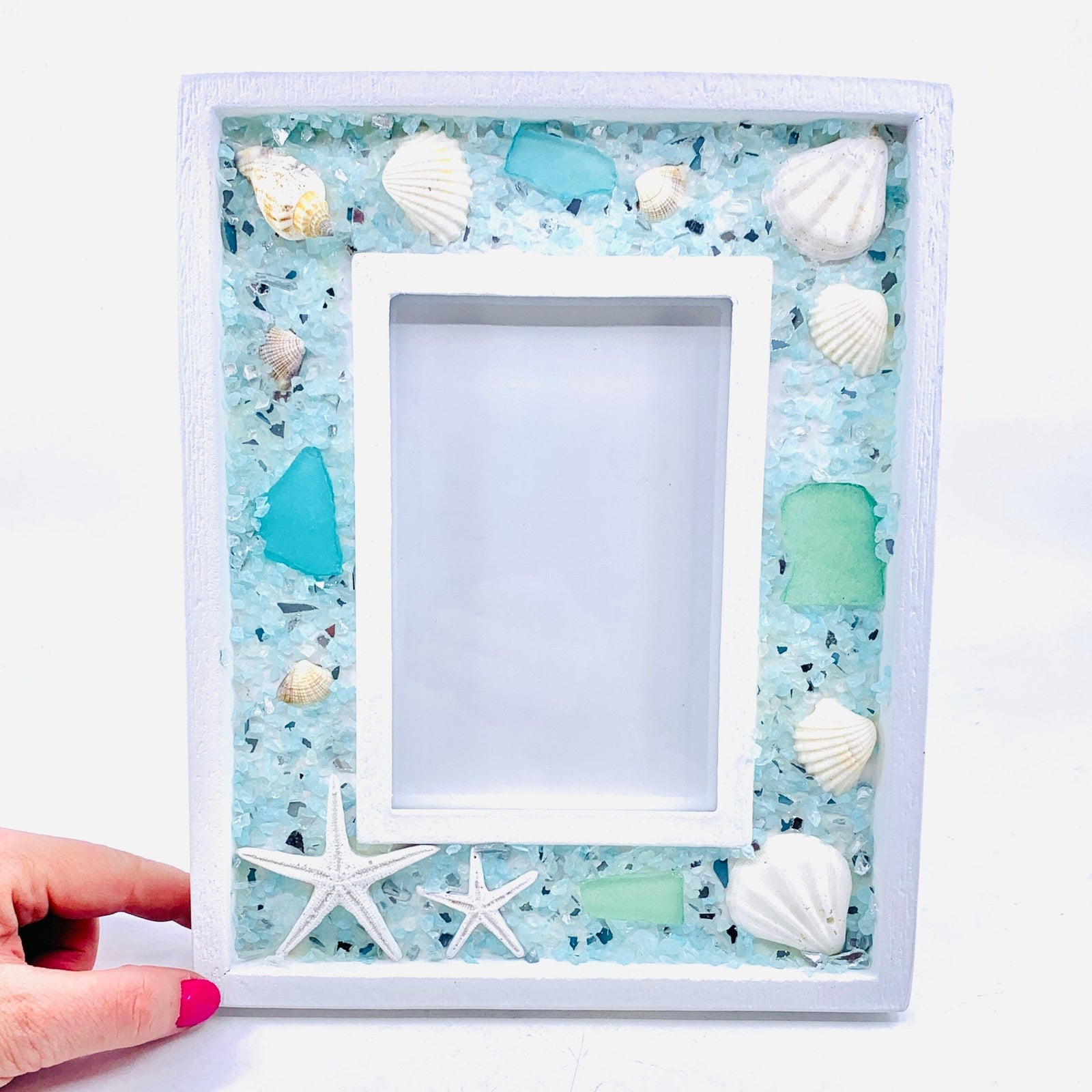 Sea Glass Picture Frame Decor Chesapeake Bay 