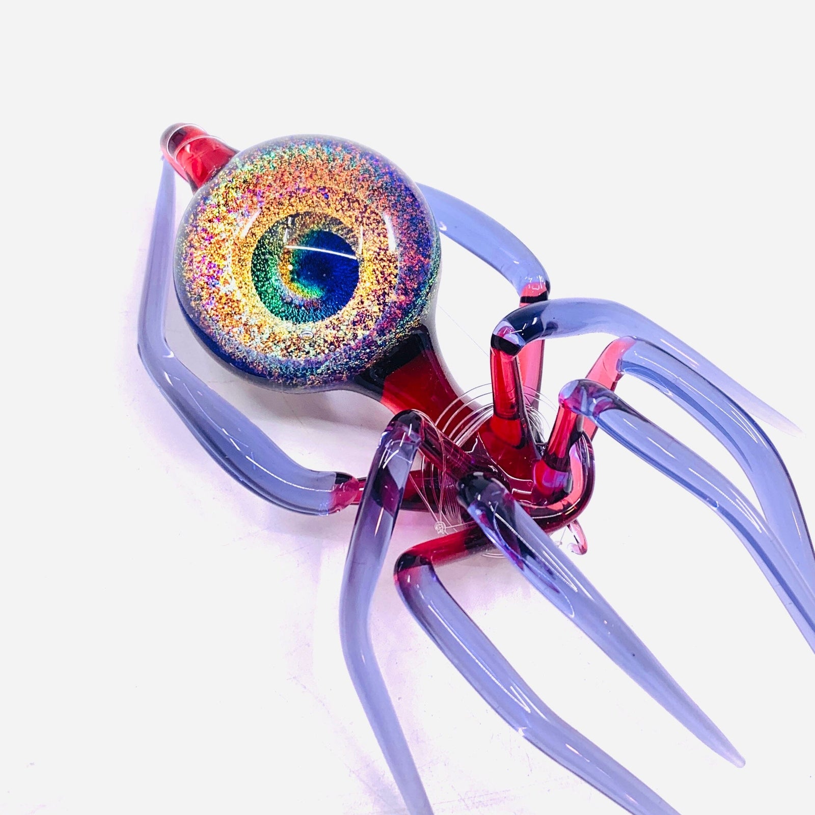 Glass Galaxy Spider Ornament, 35 Ornament WGK Glass Art Inc 