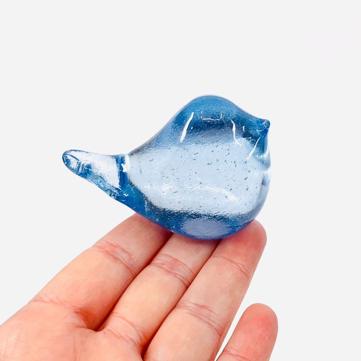 Little Glass Bird, Denim Miniature Henrietta Glass 