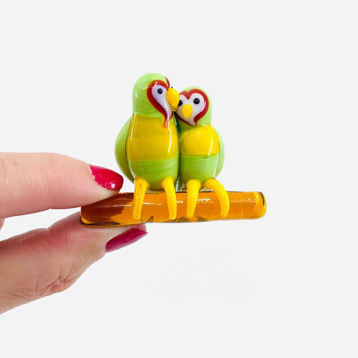 Glass Love Birds Miniature - 