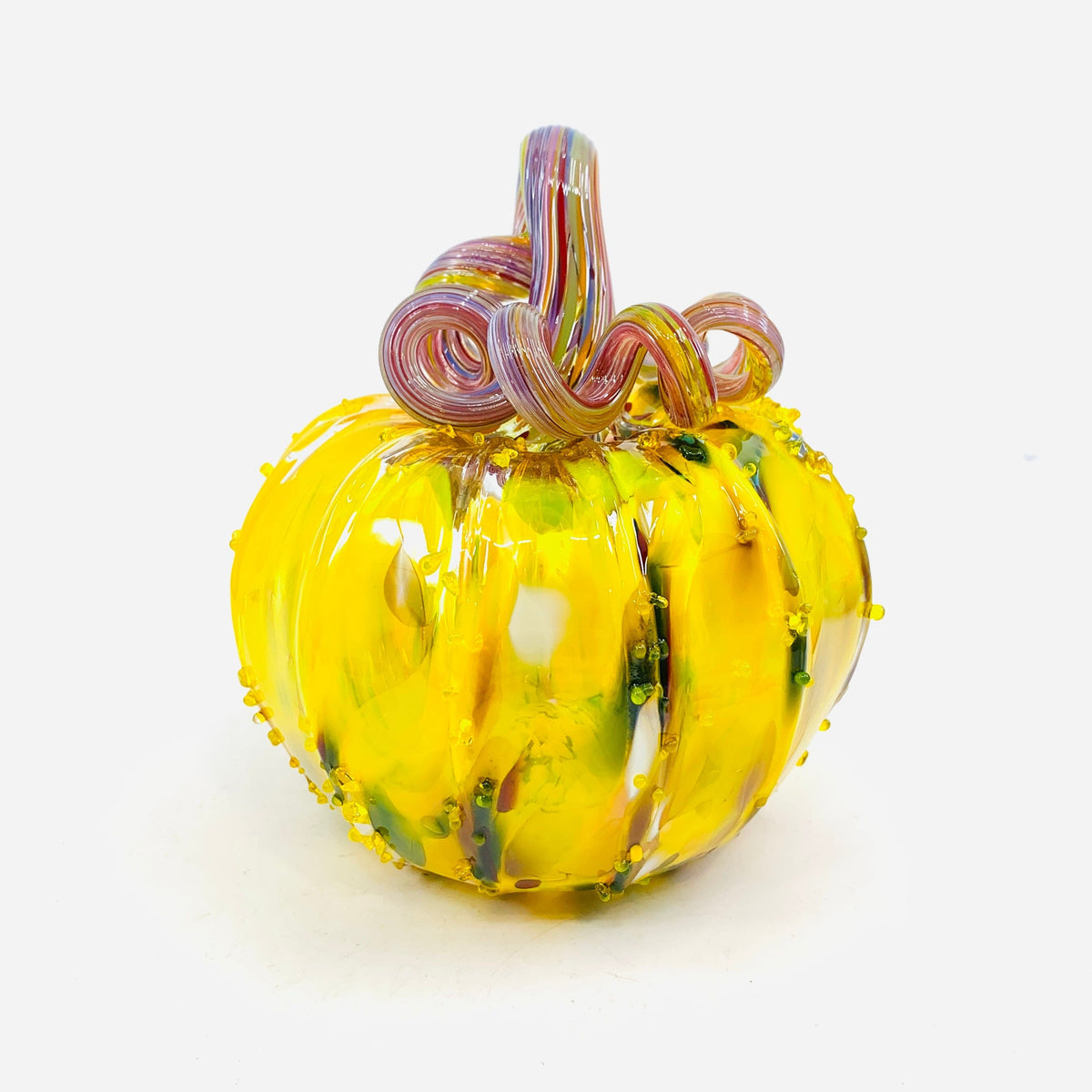 Daily Pumpkin 2846 Color-Twist Stem Squat Gabby Luke Adams Glass Blowing Studio 