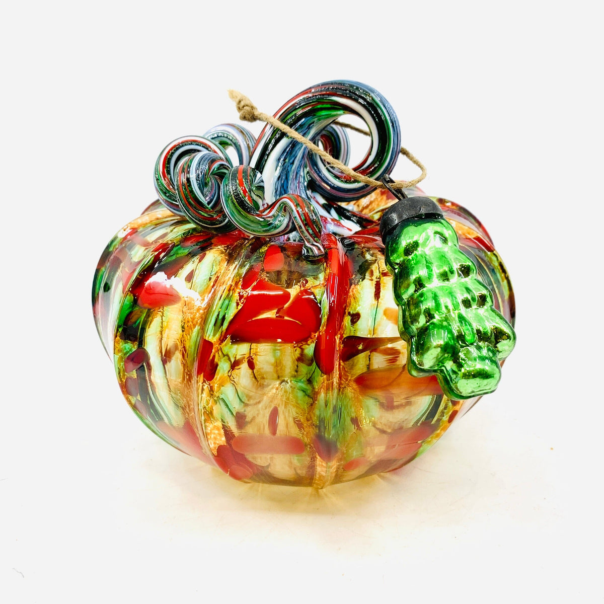 Daily Pumpkin 2150 Holiday Squat and Mercury Tree Ornament Gabby Luke Adams Glass Blowing Studio 