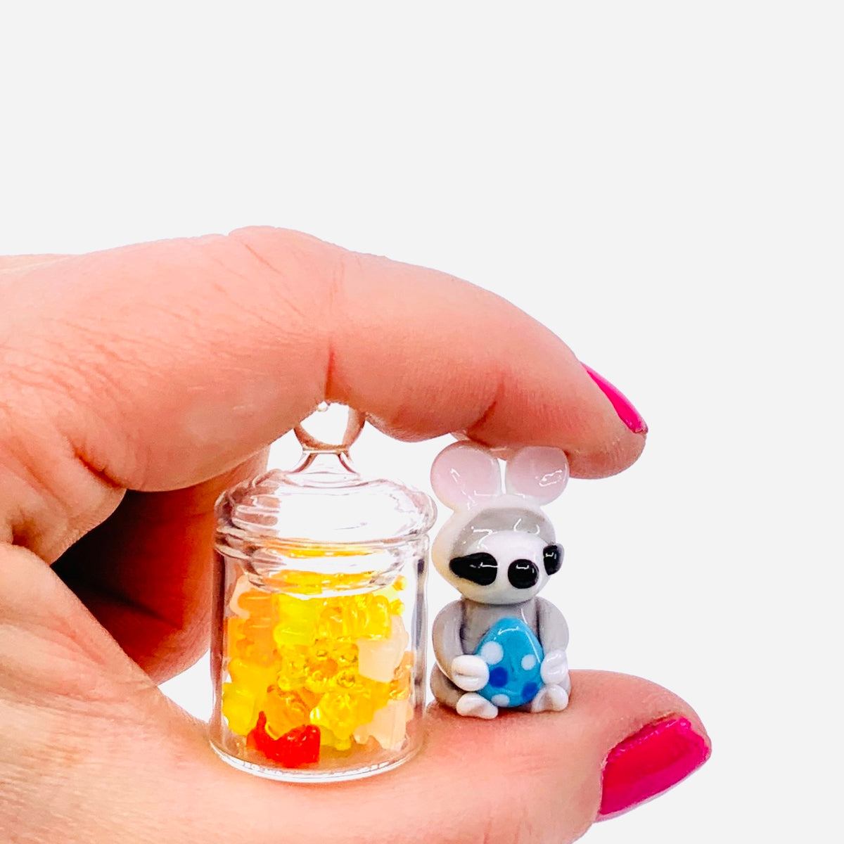 Tiniest Glass Candy Jar Sloth