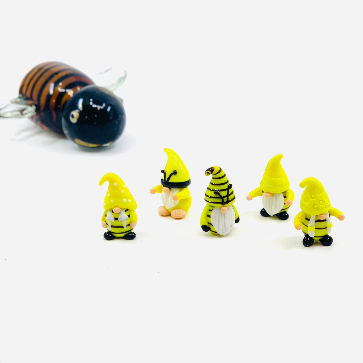 Glass Worker Bee Gnomes Miniature Alex 