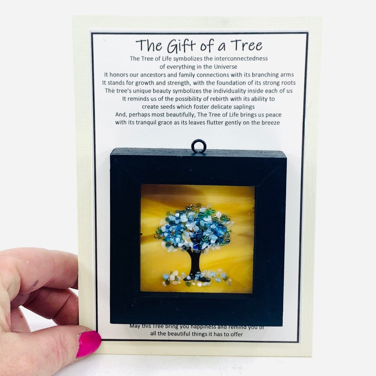 Fused Glass Tree of Life Shadow Box 103 Decor Glimmer Glass Gifts 