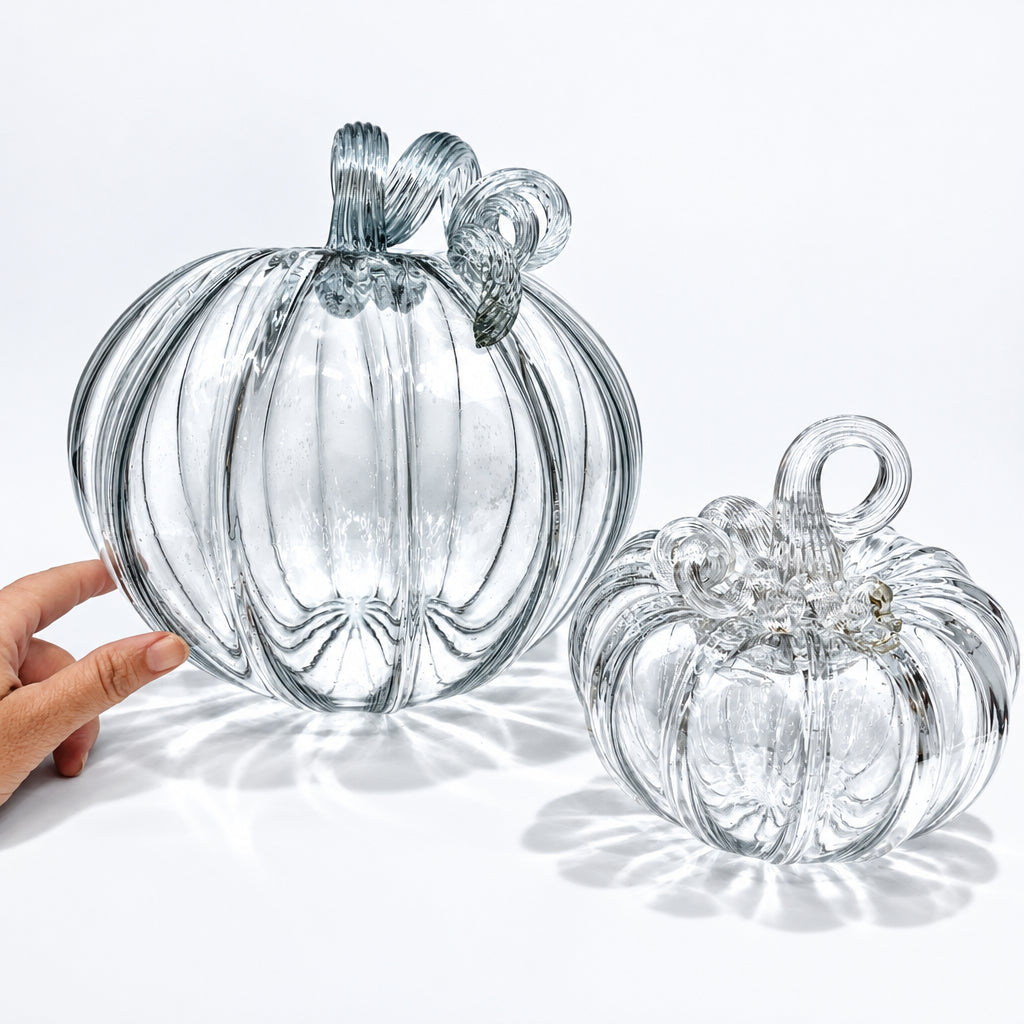 Crystal Pumpkin Production Pumpkin Luke Adams Glass Blowing Studio 