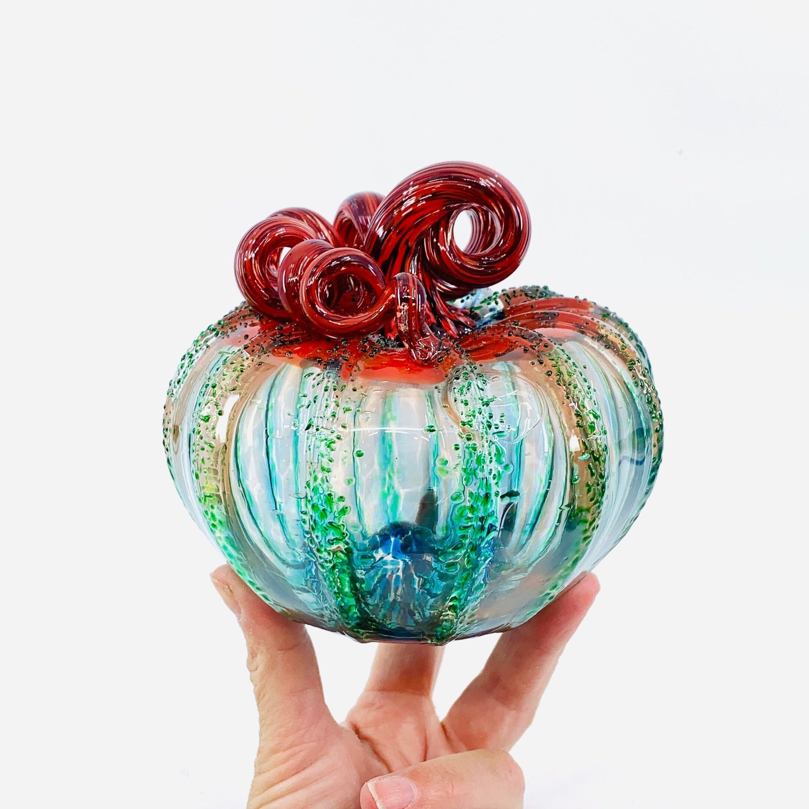 Daily Pumpkin 1443 Holiday Squat Gabby Luke Adams Glass Blowing Studio 