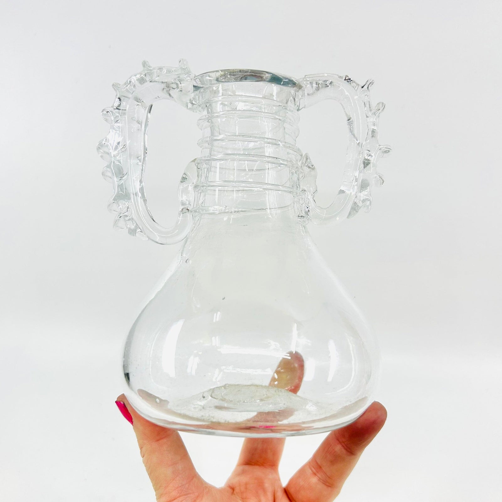 LAST ONE - Luke’s Desk 28 - Doulble Handle Vase Ornament Luke Adams Glass Blowing Studio 