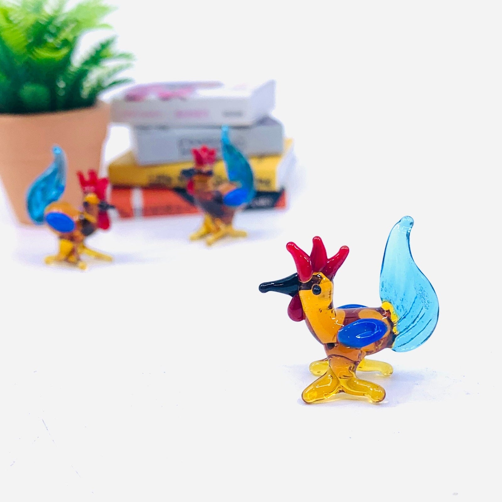 Tiny Glass Rooster 347 Miniature GANZ 